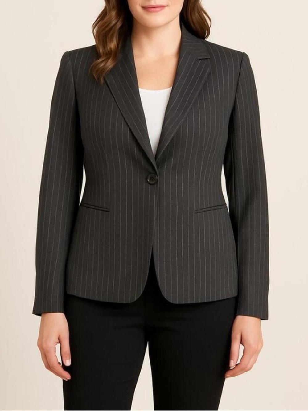 MaxMara Blazer Womens 6 Wool Pinstripe Business Career Outerwear Classy Office
